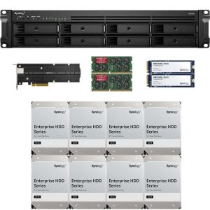 Synology RS1221+ RackStation with 4GB RAM, 800GB (2x400GB) Synology Cache and 32TB (8 x 4TB) of Synology Enterprise Drives Fully Assembled and Tested By CustomTechSales - 16GB DDR4,128TB (8 x 16TB)