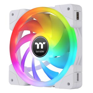 Thermaltake SWAFAN EX 12 RGB PC Cooling Fan, 3 Pack, 500 ~ 2000 RPM, Magnetic Connection, Reversable Blades, controller included, CL-F143-PL12SW-A - 140mm,White,