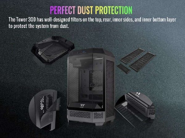 Thermaltake Tower 300 Series Micro-ATX Tower Chassis Black
