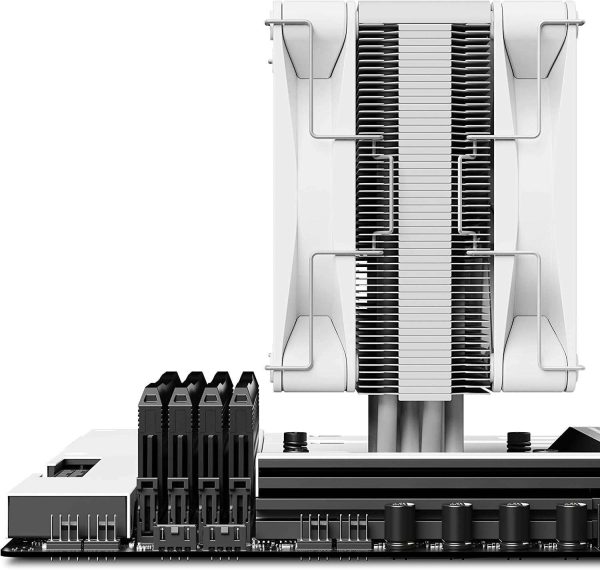 NZXT T120 CPU Air Cooler - RC-TN120-W1 - CPU Liquid Cooler - Conductive Copper Pipes - Fluid Dynamic Bearings - AMD and Intel Compatibility - White