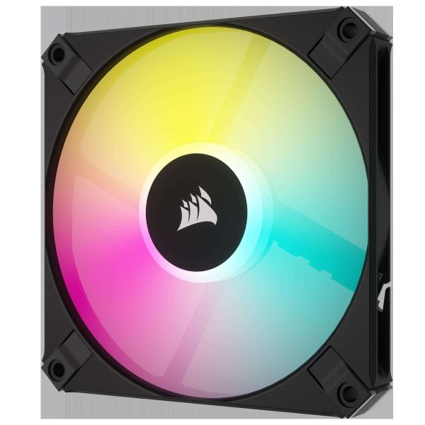 CORSAIR AF SLIM Series, AF120 RGB SLIM, 120mmx15mm Fluid Dynamic RGB Fan, Dual Pack with Lighting Node CORE