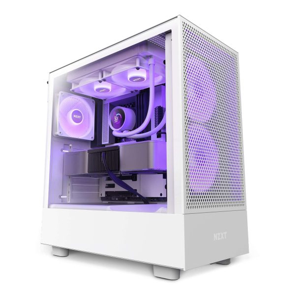 NZXT F120 RGB Core Fan - RF-C12TF-W1 - 120mm Hub-Mounted RGB Fan - Sublime RGB Lighting - PWM Control - Triple, 120mm Case Fan - White