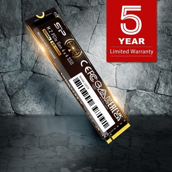 Silicon Power 4TB US75 Nvme PCIe Gen4x4 M.2 2280 SSD R/W Up to 7,000/6,500 MB/s (SU04KGBP44US7505SN) Compatible with Playstation 5