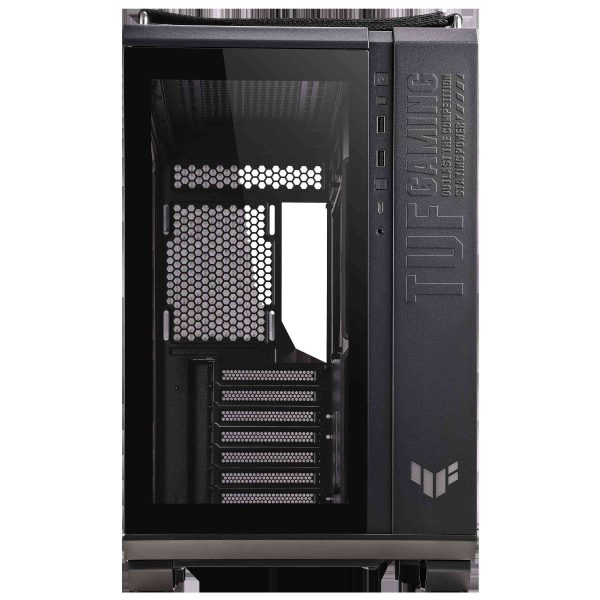 ASUS TUF Gaming GT502 Black ATX Mid-Tower Computer Case with Front Panel RGB Button, USB 3.2 Type-C and 2x USB 3.0 Ports, 2- way Graphic Card Mounting Orientation Compatible, 360mm and 280mm Radiator