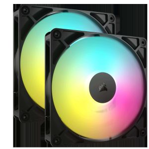 Case Fan - 140mm,Black,ARGB,RS140 ARGB Dual Pack