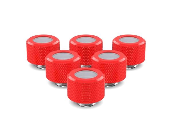 PrimoChill 14mm OD Rigid SX Fitting - 6 Pack - UV Red