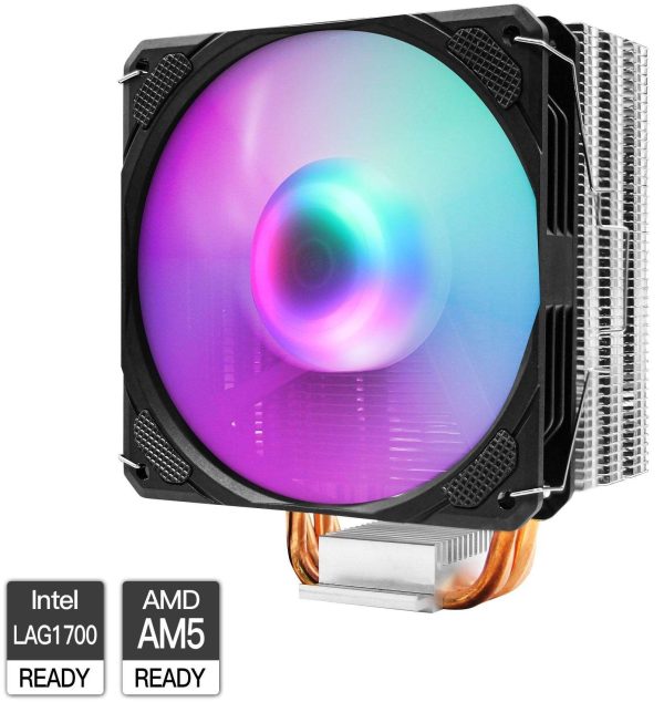 PANO-MOUNTS CPU Cooler Stock Air Cooling Fan with 120mm ARGB 4Pin PC PWM Fans 6 Heat Pipes TDP 210W for Intel LGA 1700 LGA 1200 LGA 1155 LGA 1151 AMD AM5/AM4 - 4 Heat Pipes
