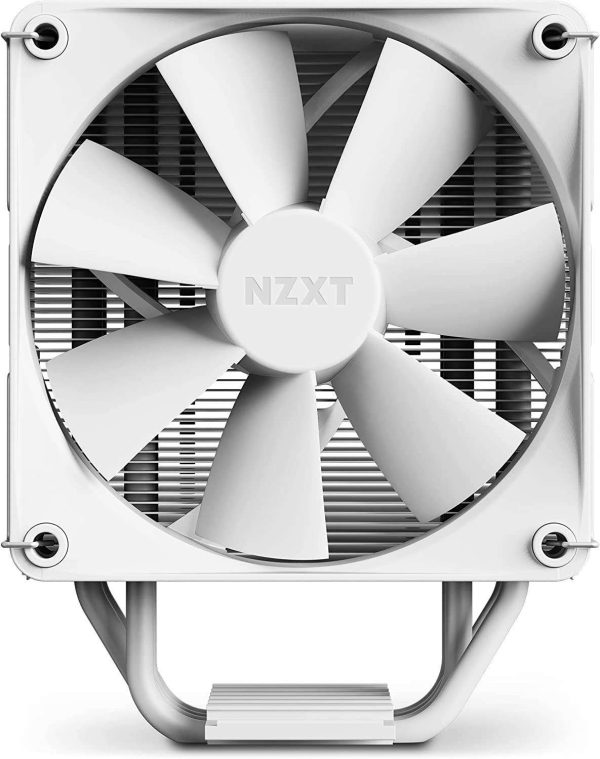 NZXT T120 CPU Air Cooler - RC-TN120-W1 - CPU Liquid Cooler - Conductive Copper Pipes - Fluid Dynamic Bearings - AMD and Intel Compatibility - White