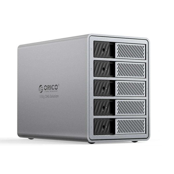ORICO 4 Bay Hard Drive Enclosure Support 8 RAID Modes USB 3.0 External Hard Drive Docking Station for 3.5inch SATA SSD HDD,up to 88TB,Alluminum DAS PRO Expansion Backup - 5 Bay DAS Pro 9858U3