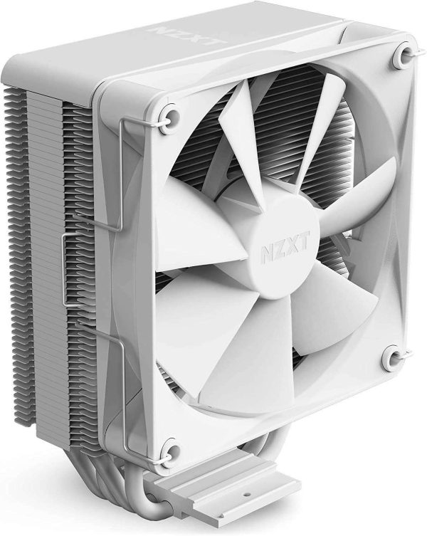 NZXT T120 CPU Air Cooler - RC-TN120-W1 - CPU Liquid Cooler - Conductive Copper Pipes - Fluid Dynamic Bearings - AMD and Intel Compatibility - White