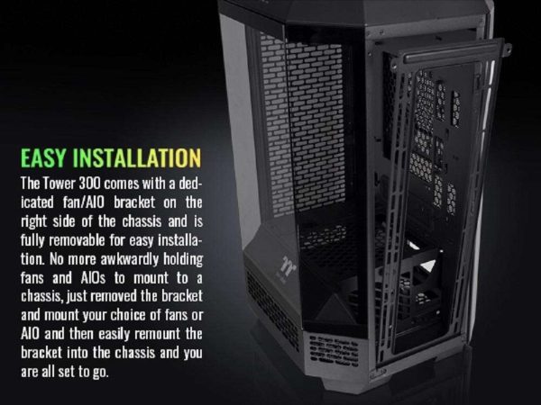 Thermaltake Tower 300 Series Micro-ATX Tower Chassis Black