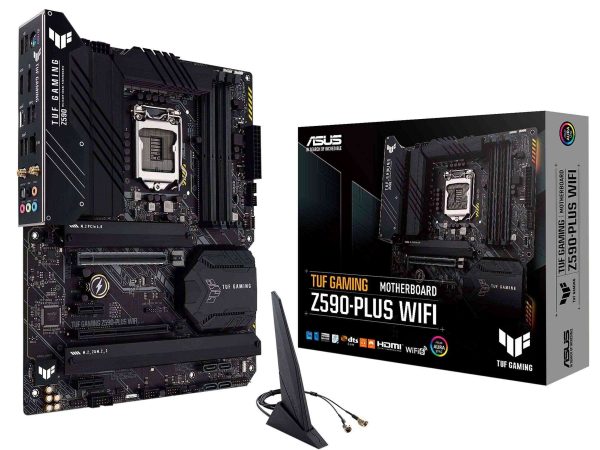 ASUS ROG Maximus XIII Hero (WiFi 6E) Z590 LGA 1200 (Intel 11th/10th Gen) ATX Gaming Motherboard (PCIe 4.0, 14+2 Power Stages, DDR4 5333+, Dual 2.5Gb LAN, Thunderbolt 4 Onboard, Bluetooth v5.2. - TUF GAMING Z590-PLUS WIFI