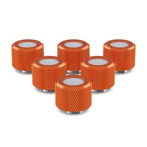 PrimoChill 12mm OD Rigid SX Fitting - 6 Pack - Candy Copper