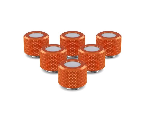 PrimoChill 12mm OD Rigid SX Fitting - 6 Pack - Candy Copper