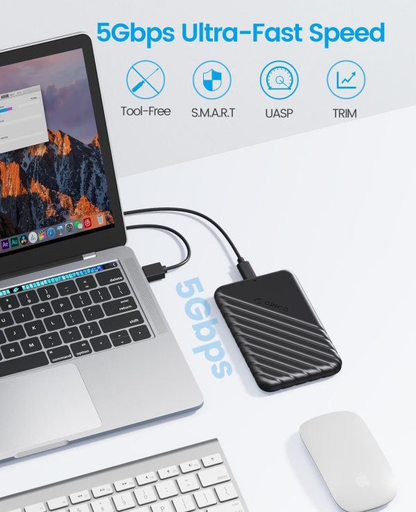 ORICO 3D NAND 1TB 2.5 Inch SATA III Internal SSD TLC 6Gbps Internal Solid State Drive with USB3.0 2.5 inch External Hard Drive Enclosure SATA 5Gbps