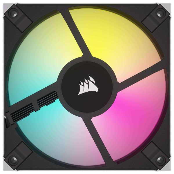 CORSAIR AF SLIM Series, AF120 RGB SLIM, 120mmx15mm Fluid Dynamic RGB Fan, Dual Pack with Lighting Node CORE
