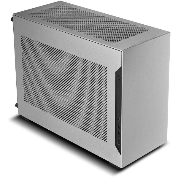 LIAN LI A4-H2O Silver Color SPCC / Aluminum Mini Tower Computer Case , PCI4.0 Riser Card Cable Included ------A4-H2OA4