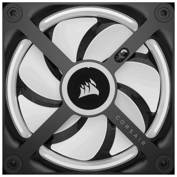 CORSAIR QX RGB Series, iCUE LINK QX120 RGB, 120mm Magnetic Dome RGB Fan, Starter Kit