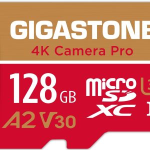 [Gigastone] Micro SD Card 32GB 5-Pack, Camera Plus, MicroSDHC Memory Card for Video Camera, Wyze Cam, Security Camera, Roku, Full HD Video Recording, UHS-I U1 A1 Class 10, up to 90MB/s, with Adapter - 128GB,4K Camera Pro,1-Pack