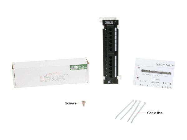 12-Port Cat5e Wall Mount Patch Panel 568B