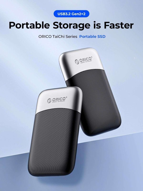 ORICO Taichi Portable SSD 1TB External Solid State Drive USB C PSSD 500MB/s with 2 in 1 Cable