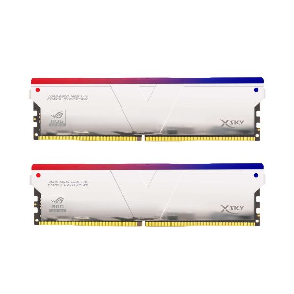 V-COLOR DDR5 XSky ROG Certified 64GB (32GBx2) 6200MHz CL36 1.35V SK Hynix IC RGB Gaming Desktop Upgrade RAM Memory Module Dual Rank-Mirrored Silver (RTMXSL3262836SWK) - 32GB (2 x 16GB),DDR5 6600 (PC5 52800),32,Silver,32-39-39-102