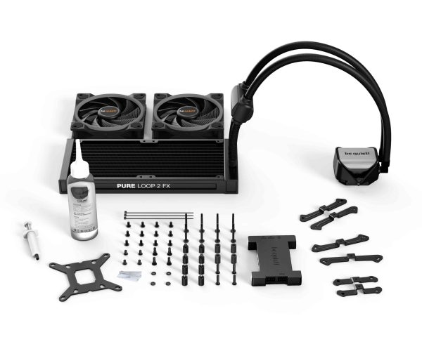 be quiet! PURE LOOP 2 FX 240mm AIO CPU Water Cooler | High Performance AIO | 2 Light Wings 120mm PWM high-speed fans | ARGB Hub | Refillable Port | BW013