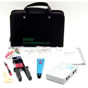 RJ45 RJ11 Crimp Tool with Cable Stripper - Network Installer Kit