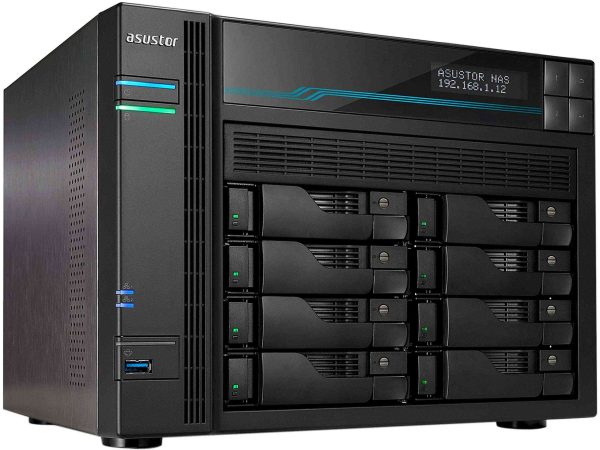 Asustor AS6706T Lockerstor 6 Gen2,4Bay NAS,Quad-Core 2.0GHz CPU,Dual 2.5GbE Ports,8GB DDR4,Four M.2 SSD Slots (Diskless) - 8-Bay,Intel Atom,8GB DDR4,2 x DDR4 SODIMM,AS6508T