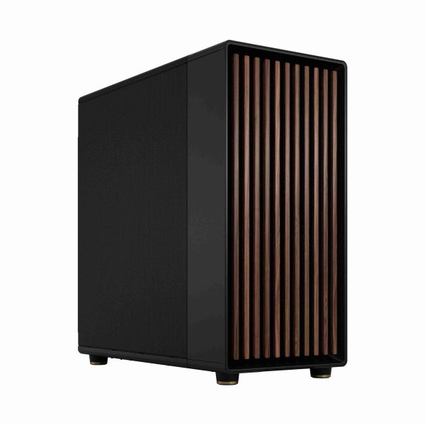 Fractal Design North XL ATX mATX Mid Tower PC Case - Charcoal Black Chassis with Walnut Front and Mesh Side Panel - FD-C-NOR1X-01