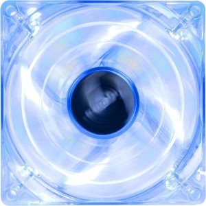 Bgears b-PWM 90 Translucent Blue with Blue LEDs 2 ball Bearing PWM fan with  500 to 4000RPM, 88CFM, 39dba