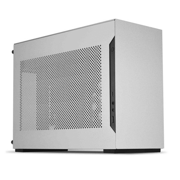 LIAN LI A4-H2O Silver Color SPCC / Aluminum Mini Tower Computer Case , PCI4.0 Riser Card Cable Included ------A4-H2OA4