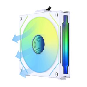 LIAN LI UNI FAN SL INFINITY 120 RGB WHITE  REVERSE BLADE VERSION ---UF-RSLIN120-1W (No controller included)