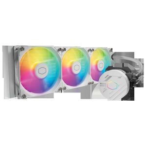 COOLER MASTER MasterLiquid ML240L ARGB V2 Liquid Cooling System - 3 Fan Slots (120 mm),White,MasterLiquid 360L Core