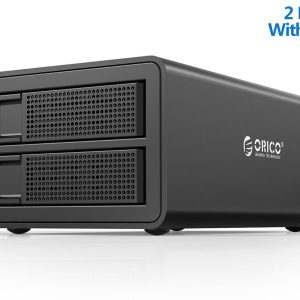 ORICO 5 Bay Raid Enclosure External Hard Drive Enclosure Case Support 90TB for 2.5/3.5 in HDD SSD Aluminum Hard Drive Docking Station for Enterprise Data Storage Built-in 150W Power With Raid - Black,USB 3.0,With RAID,2 Bay,2 Bay w/ Raid 3529RU3
