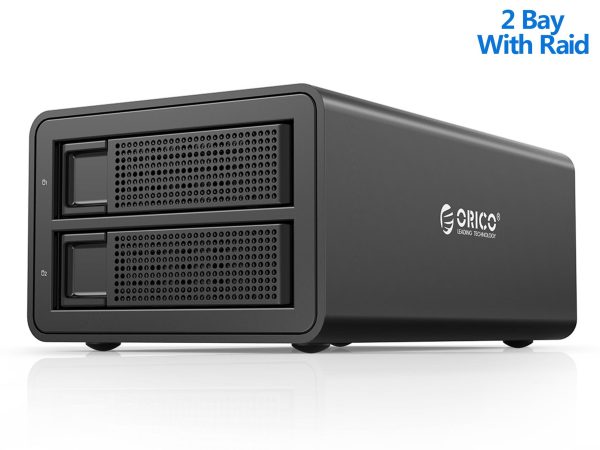 ORICO 5 Bay Raid Enclosure External Hard Drive Enclosure Case Support 90TB for 2.5/3.5 in HDD SSD Aluminum Hard Drive Docking Station for Enterprise Data Storage Built-in 150W Power With Raid - Black,USB 3.0,With RAID,2 Bay,2 Bay w/ Raid 3529RU3