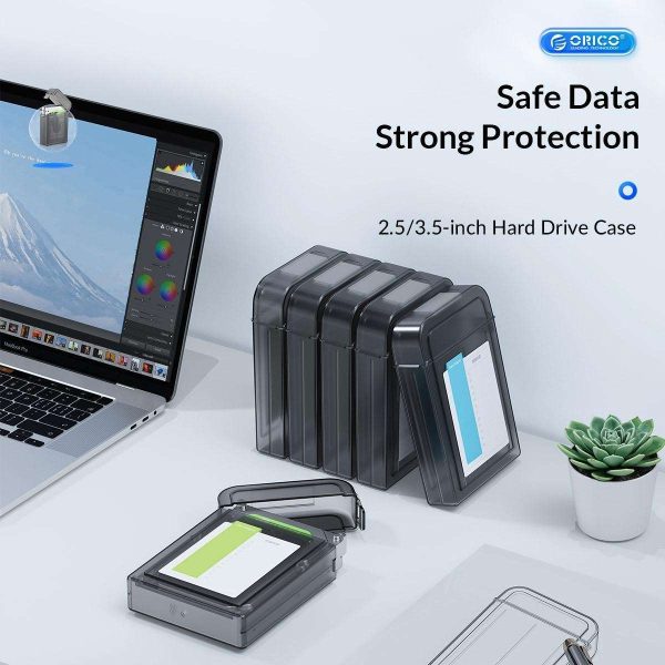 ORICO 2.5" HDD Storage Case Multi-Bay Storage 2.5 inch HDD Protection Box for Hard Drive with label Design Moisture proof - 5 Packs