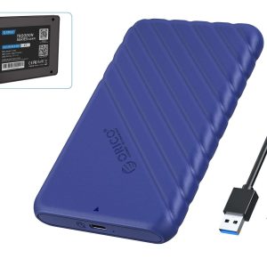 ORICO 3D NAND 1TB 2.5 Inch SATA III Internal SSD TLC 6Gbps Internal Solid State Drive with USB3.0 2.5 inch External Hard Drive Enclosure SATA 5Gbps - Blue
