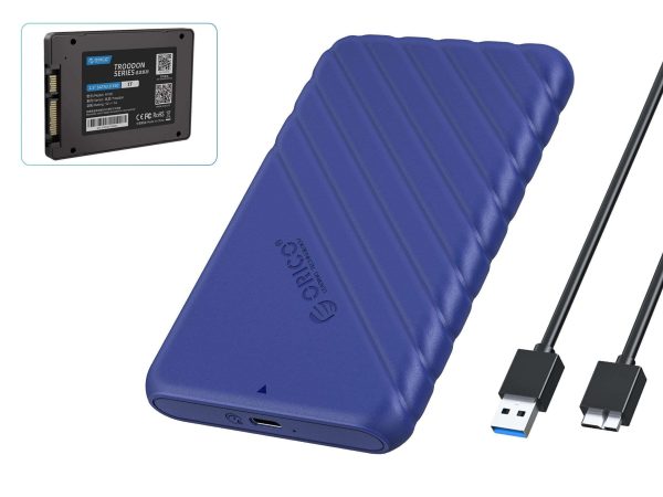 ORICO 3D NAND 1TB 2.5 Inch SATA III Internal SSD TLC 6Gbps Internal Solid State Drive with USB3.0 2.5 inch External Hard Drive Enclosure SATA 5Gbps - Blue