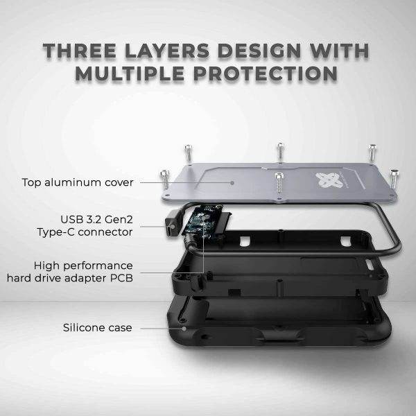Titanium One Portable External SSD  2TB USB 3.2 Gen 2 IP66 Water/Dust/Shock Proof for PC Laptop Mac Android Game Console