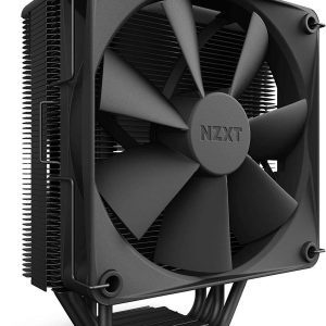 NZXT T120 CPU Air Cooler - RC-TN120-W1 - CPU Liquid Cooler - Conductive Copper Pipes - Fluid Dynamic Bearings - AMD and Intel Compatibility - White - Black