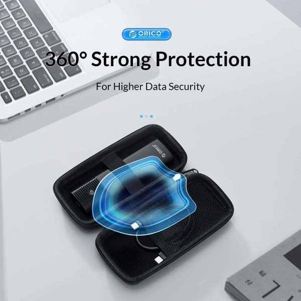 ORICO M.2 Hard Drive Case Portable HDD Storage Protection Bag for External M.2 SSD /USB Cable /U Disk Large Capacity