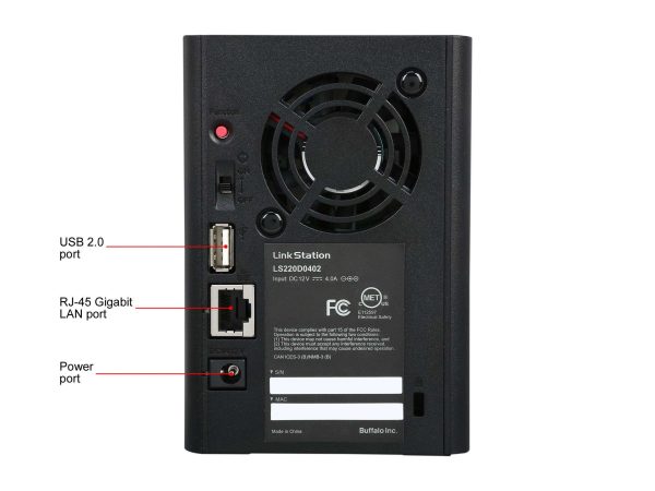 LinkStation 220 RAID NAS Personal Cloud Storage and Media Server