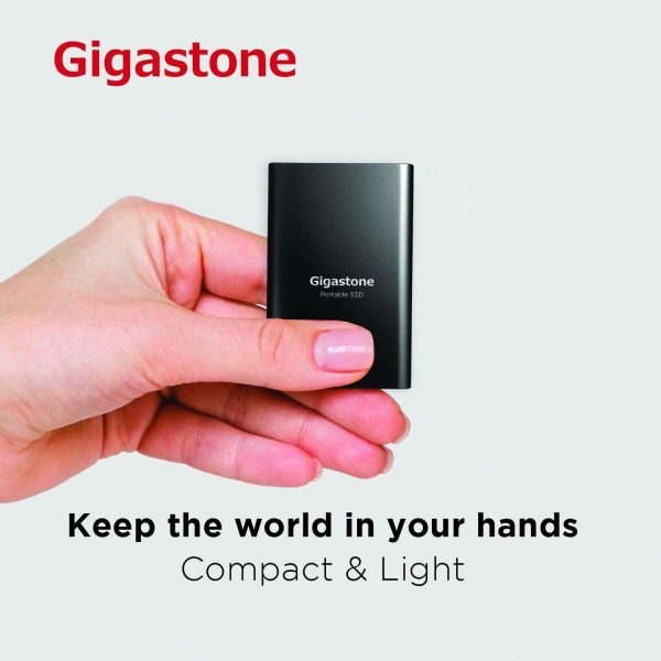 Gigastone 2TB External SSD USB 3.2 Type C, Read Speed up to 500MB/s, 3D NAND, Ultra Slim Metal Portable Solid State Drive, for PC Laptop Mac Windows Linux Android PS4 Xbox One Smart TV