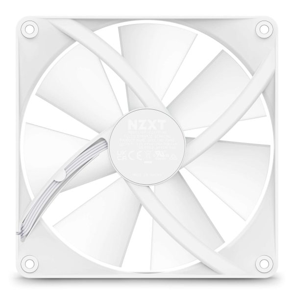NZXT F120 RGB Core Fan - RF-C12TF-W1 - 120mm Hub-Mounted RGB Fan - Sublime RGB Lighting - PWM Control - Triple, 120mm Case Fan - White