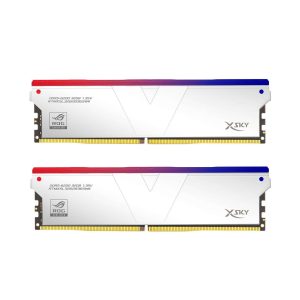 V-COLOR DDR5 XSky ROG Certified 64GB (32GBx2) 6200MHz CL36 1.35V SK Hynix IC RGB Gaming Desktop Upgrade RAM Memory Module Dual Rank-Mirrored Silver (RTMXSL3262836SWK) - 64GB (2 x 32GB),DDR5 6200 (PC5 49600),36,Silver,36-39-39-76