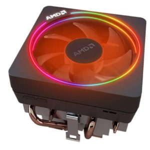 AMD Wraith Stealth Socket AM4 4-Pin Connector CPU Cooler with Aluminum Heatsink & 3.93-Inch Fan (Slim) - Multi-color