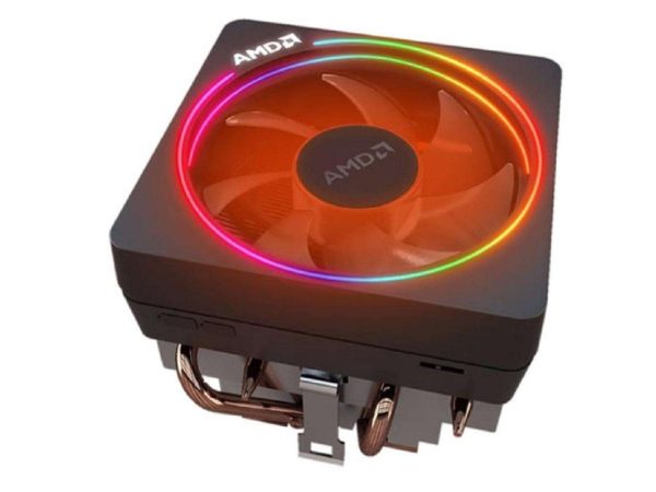 AMD Wraith Stealth Socket AM4 4-Pin Connector CPU Cooler with Aluminum Heatsink & 3.93-Inch Fan (Slim) - Multi-color