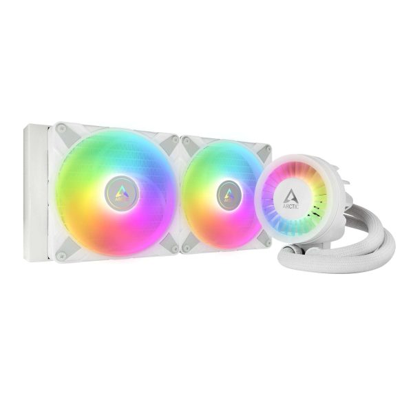 ARCTIC COOLING Liquid Freezer III - 240: All-in-One CPU Water Cooler with 240mm radiator and 2x P12 PWM PST fan, compatible Intel LGA1700, 1851 and AMD AM4, AM5 - Black color - 2 Fan Slots (140 mm),White,Addressable RGB