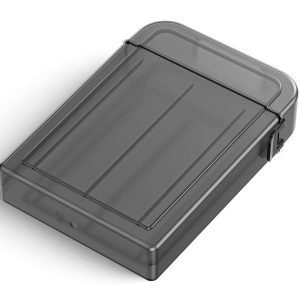 ORICO 2.5" HDD Storage Case Multi-Bay Storage 2.5 inch HDD Protection Box for Hard Drive with label Design Moisture proof - 5 Packs - Grey,3.5in,1-Bay